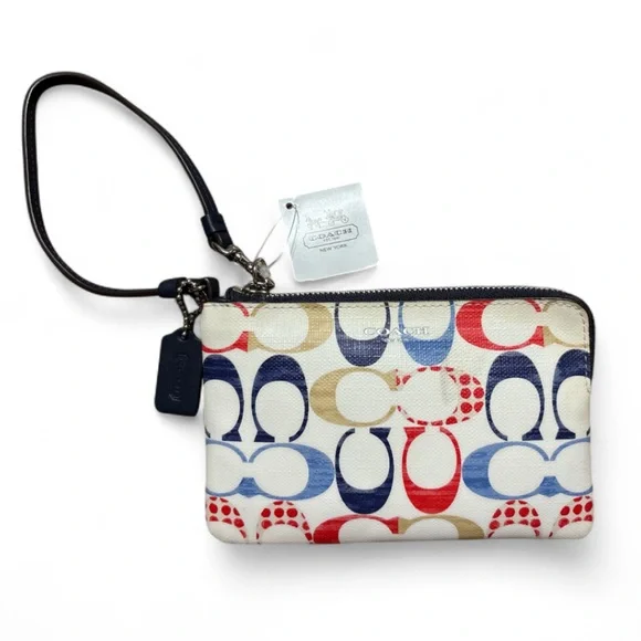 Coach Multicolor Signature Wristlet - Picture 1 of 5